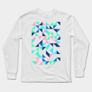 Creative Geometric Colourful Triangle Pattern #20 Long Sleeve T-Shirt